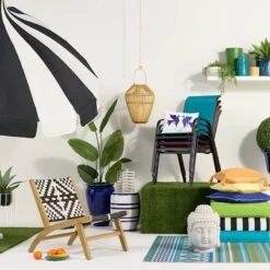 Yellow Faux Linen Fringe Outdoor Throw Pillow, 18" -Patio Furniture Shop yellow faux linen fringe outdoor throw pillow 18 2